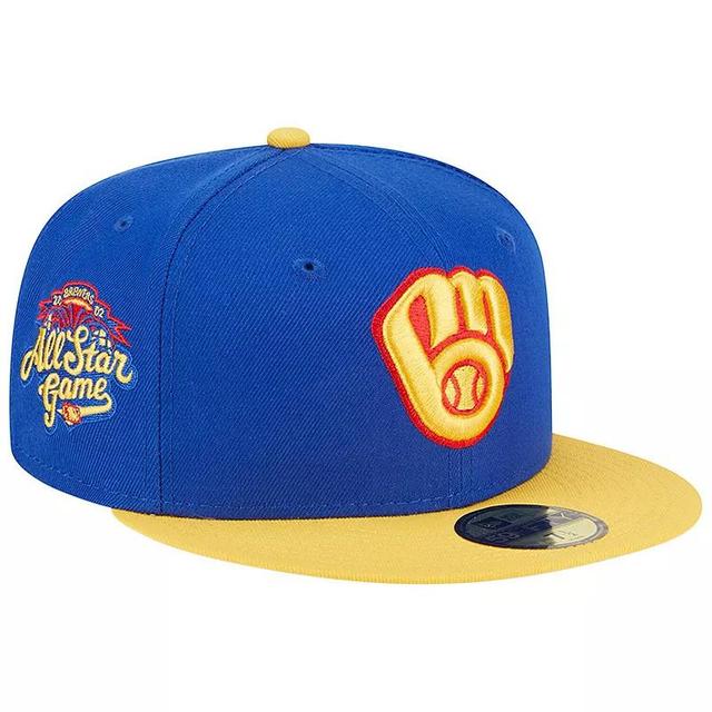 Mens New Era Royal/Yellow Milwaukee Brewers Empire 59FIFTY Fitted Hat Product Image