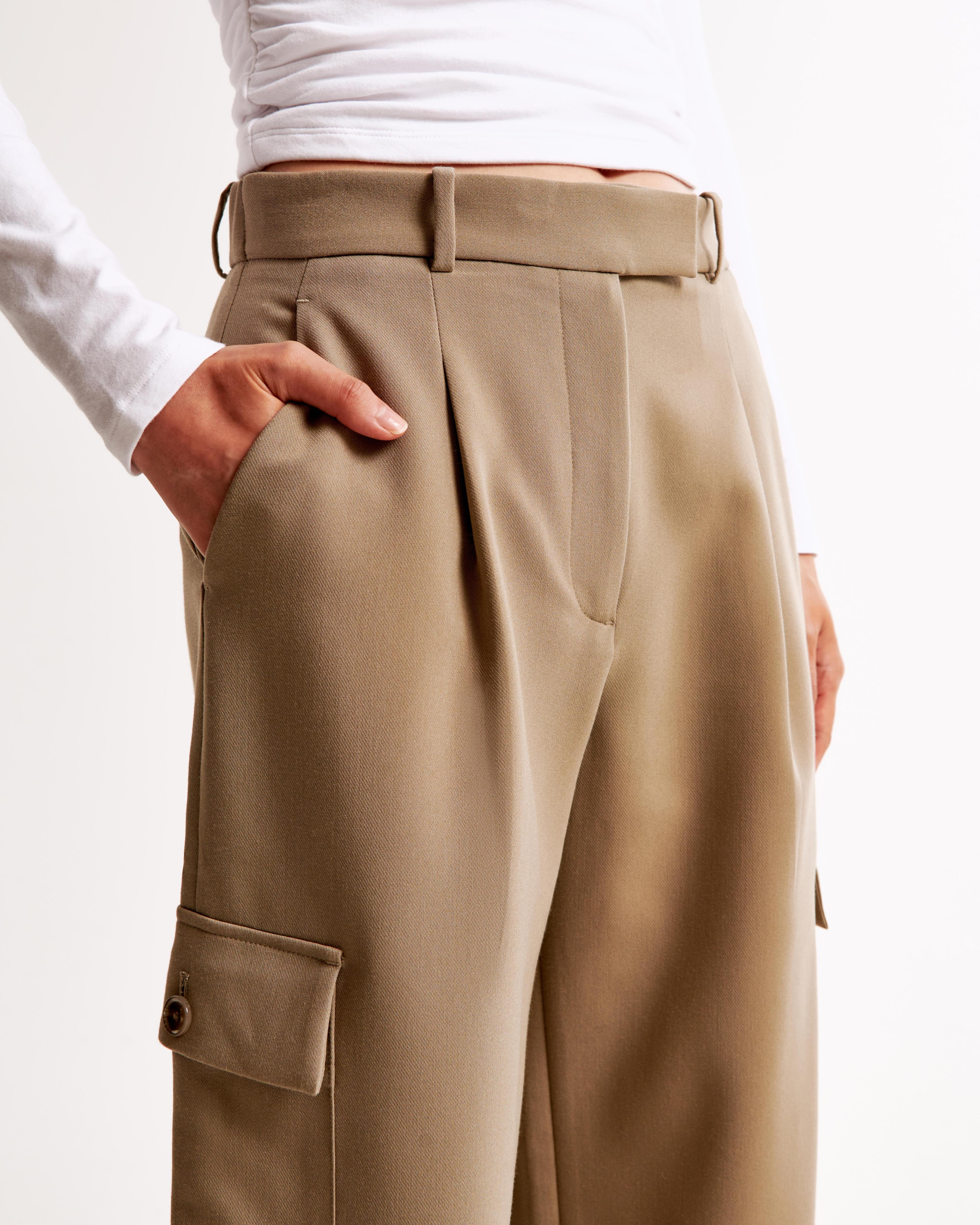 A&F Harper Tailored Wide Leg Cargo Pant Product Image