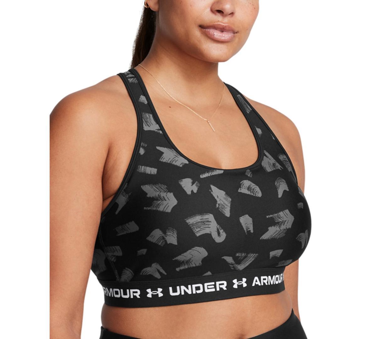 Womens Armour Mid Crossback Printed Sports Bra Product Image