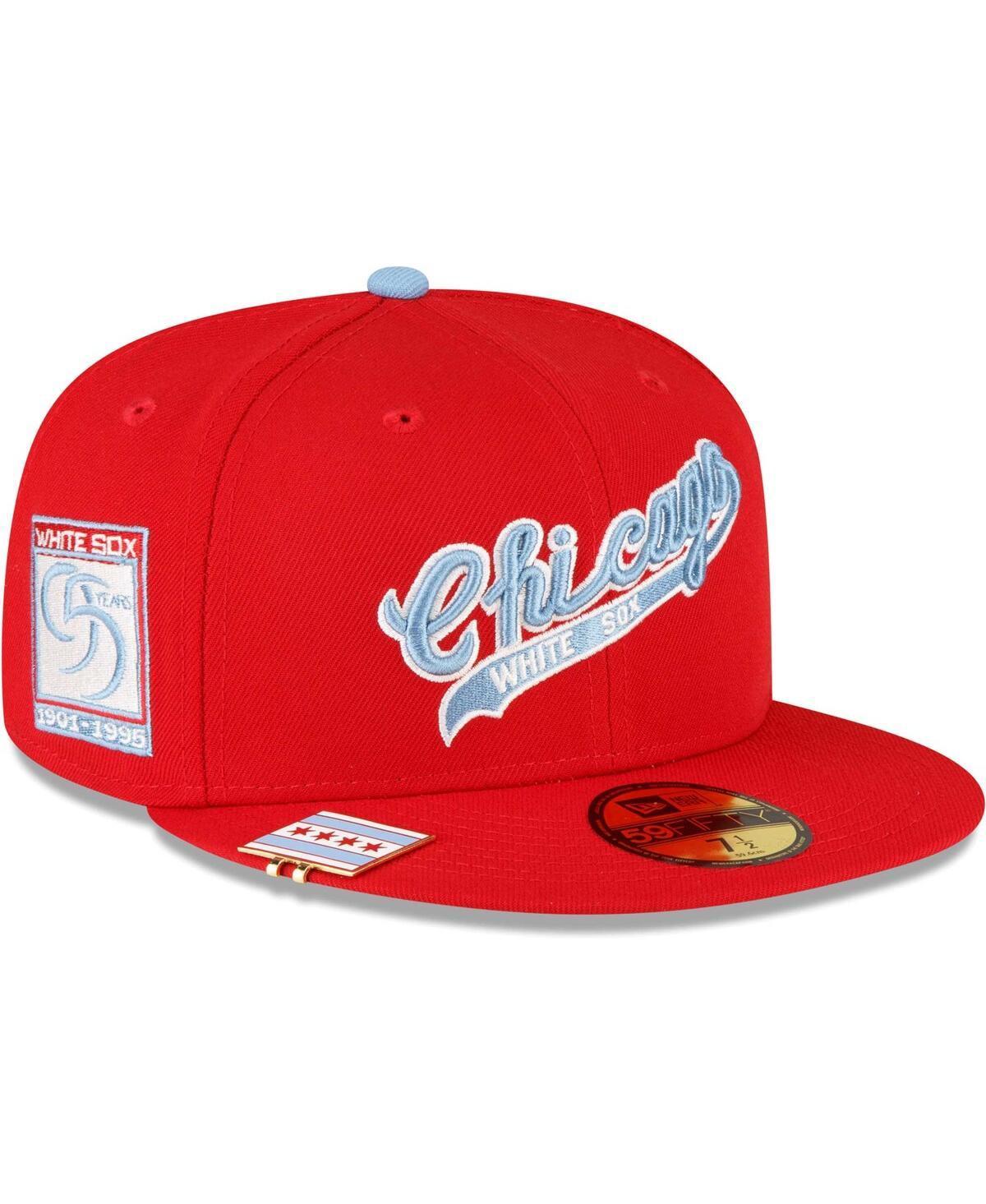 Mens New Era Red Chicago White Sox City Flag 59FIFTY Fitted Hat Product Image