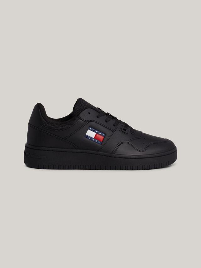 Tommy Hilfiger Men's TJ Badge Retro Basketball Sneaker - Black - US 7.5 / EU 40 Product Image