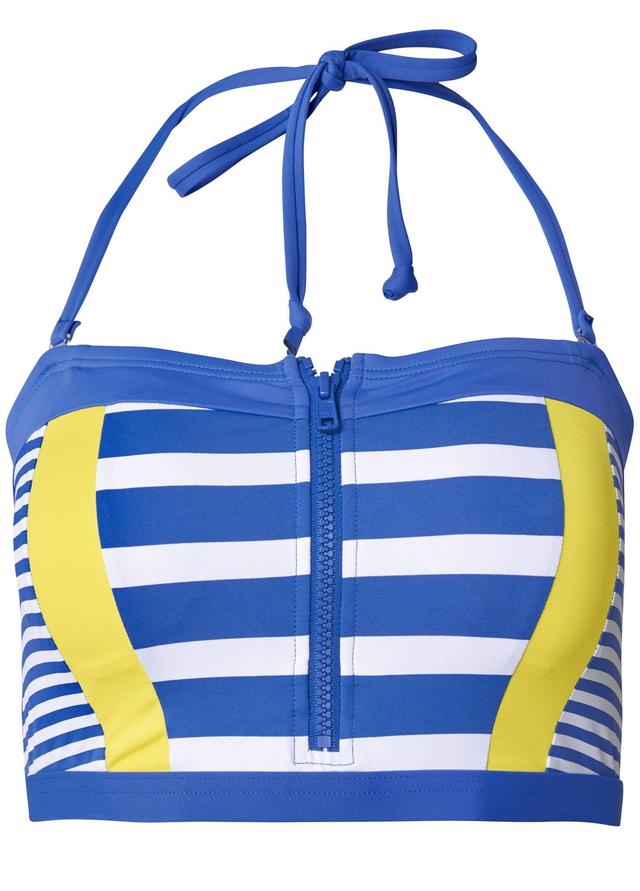 Zip-Front Bikini Top - Mariner Stripes Product Image