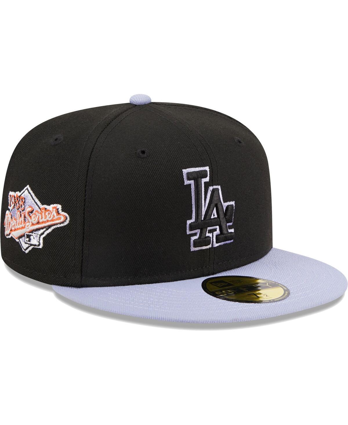 Mens New Era Black Los Angeles Dodgers Side Patch 59FIFTY Fitted Hat Product Image