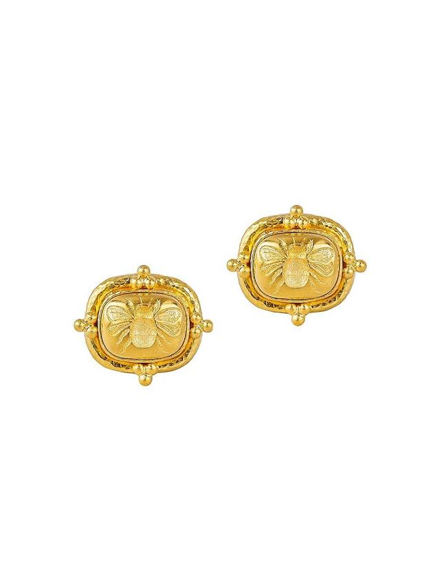 Womens Gold 19K Yellow Gold Queen Bee Earrings Product Image