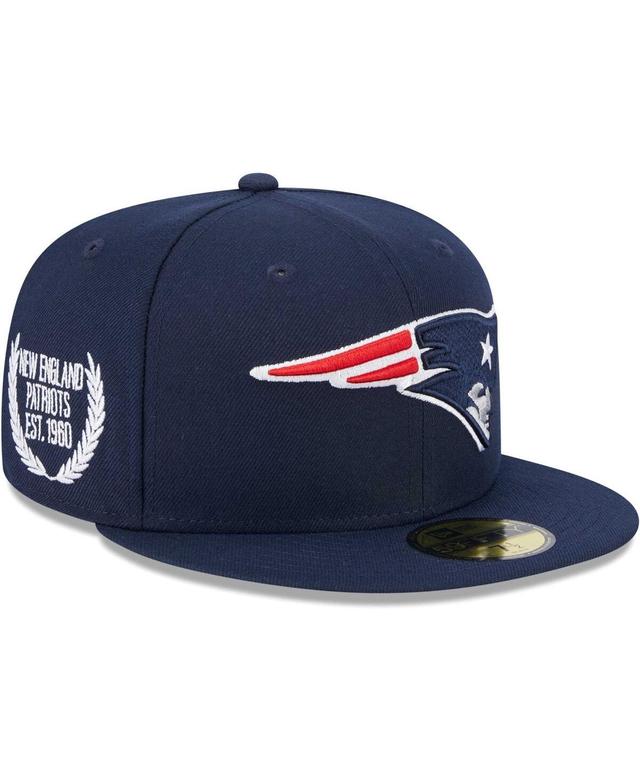 Mens New Era New England Patriots Camo Undervisor 59FIFTY Fitted Hat Blue Product Image