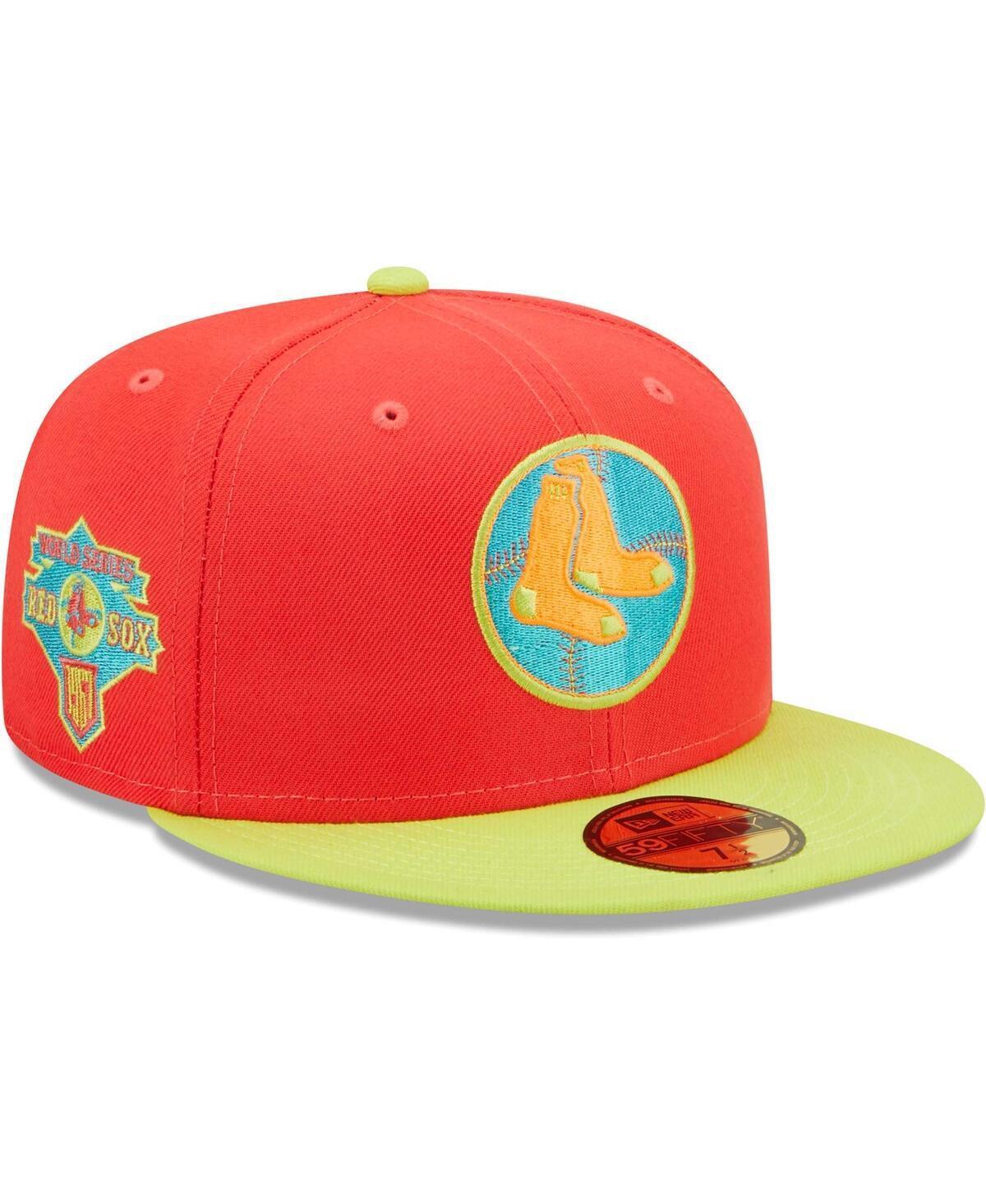 Mens New Era /Neon Green Boston Sox Lava Highlighter Combo 59FIFTY Fitted Hat Product Image