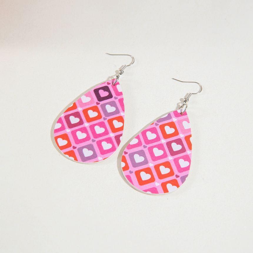 Faux Leather Drop Earring Product Image