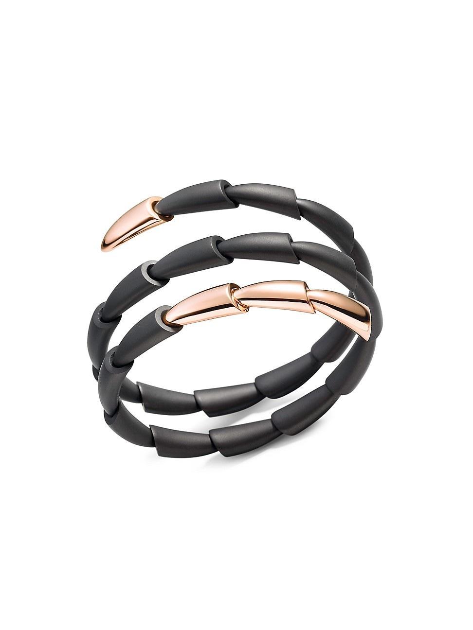 Womens Calla 18K Rose Gold & Titanium Wrap Bracelet Product Image