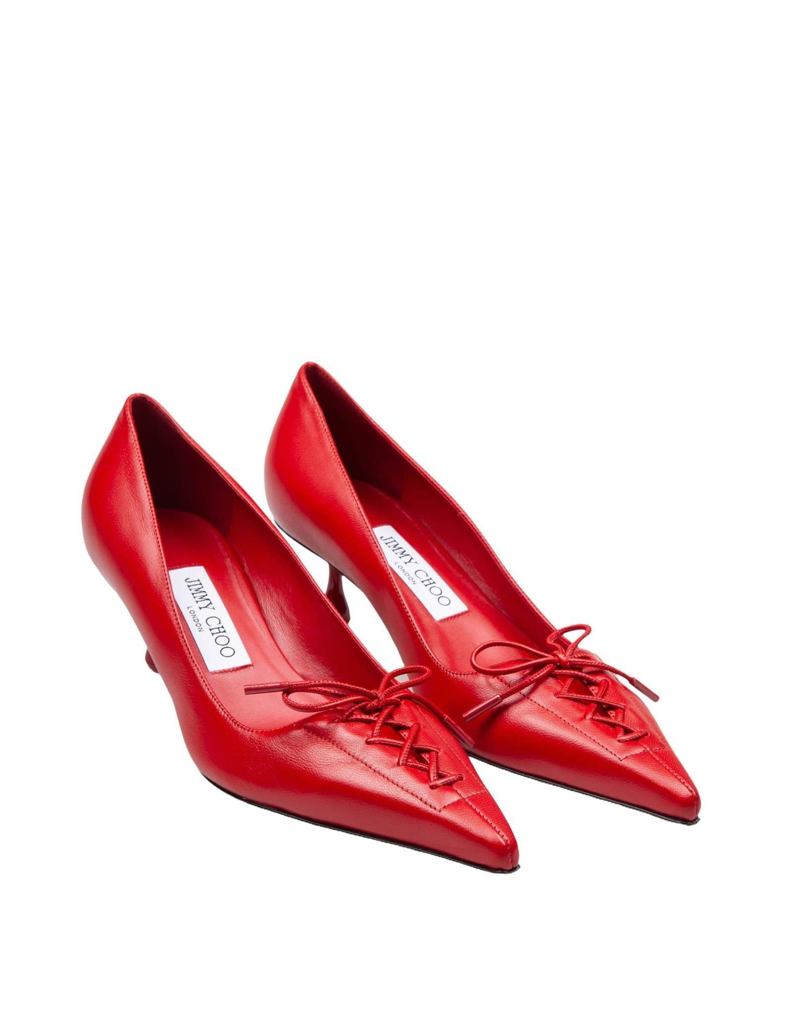 Leather Pumps In Red Product Image