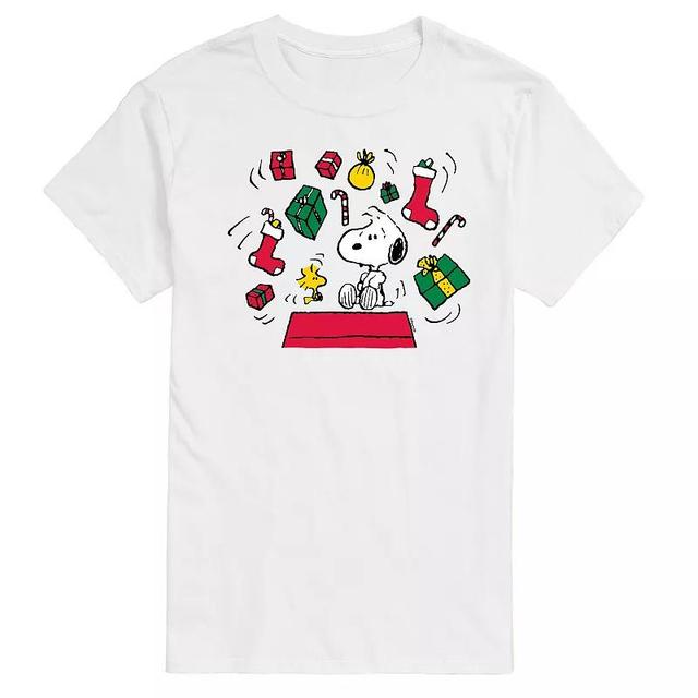 Mens Peanuts Snoopy & Woodstock Christmas Graphic Tee Product Image