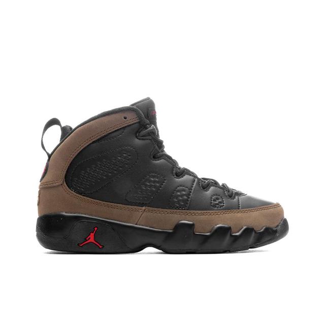 Jordan 9 Retro (PS) - Black/True Red/Light Olive Male Product Image