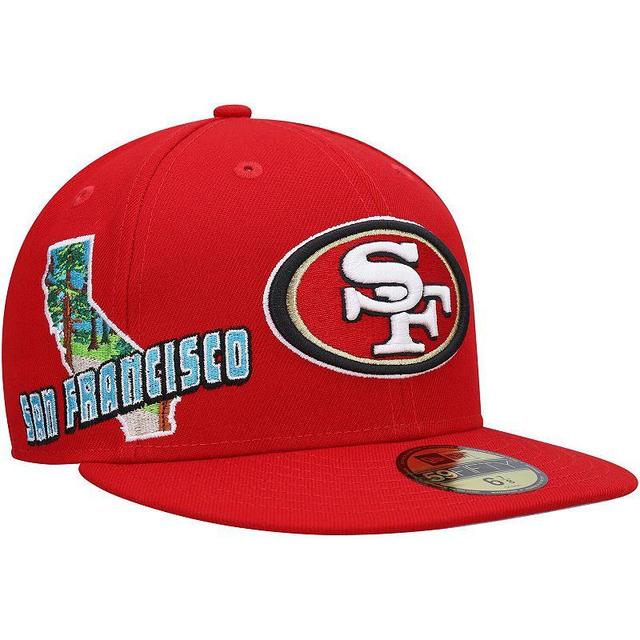 Mens New Era Scarlet San Francisco 49ers Stateview 59FIFTY Fitted Hat Product Image