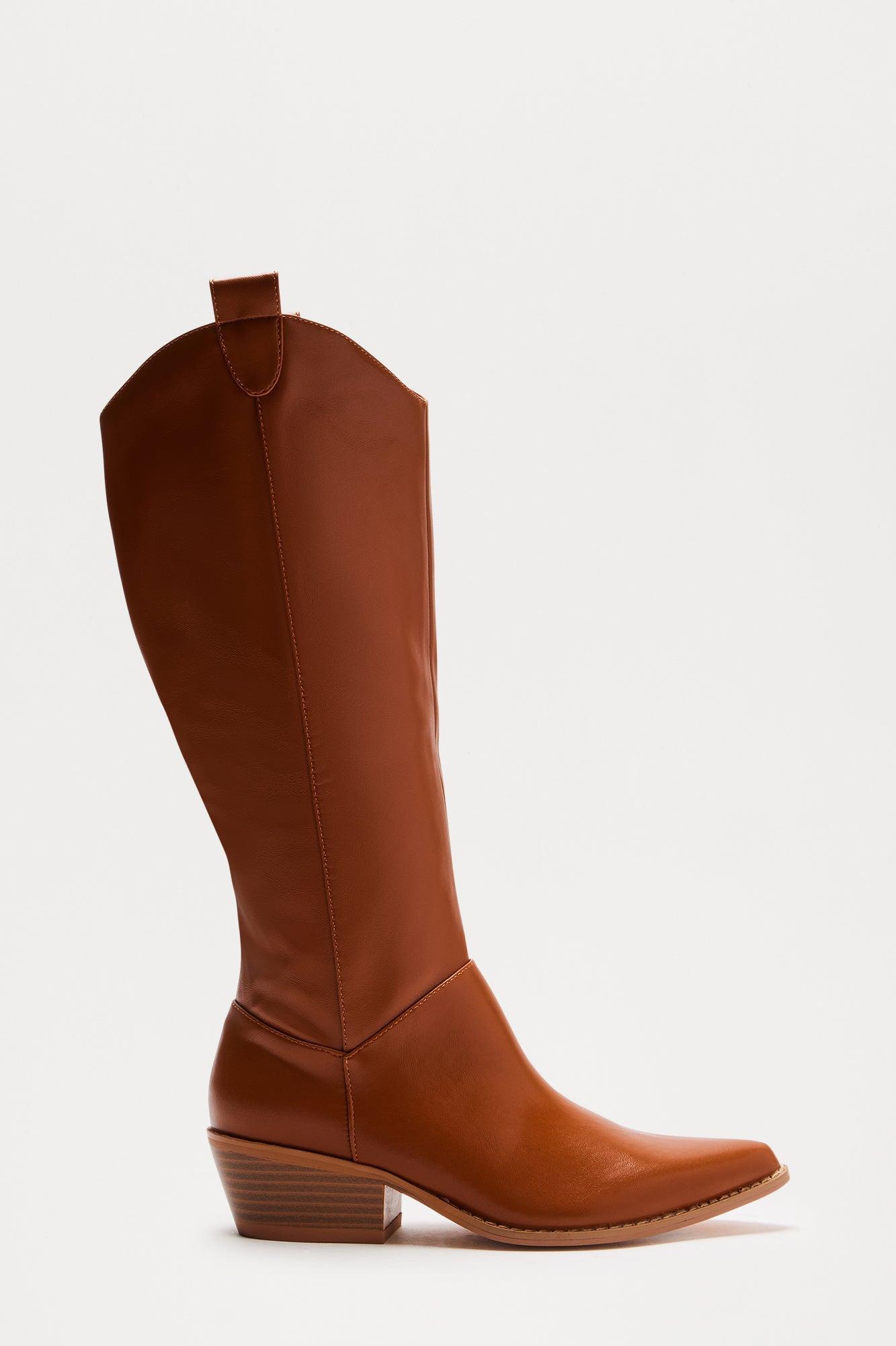 Stevie Knee High Cowboy Boots - Camel product image