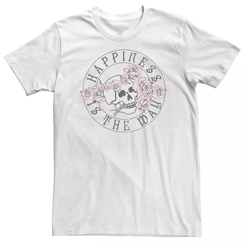 Big & Tall Trendy Happiness Is The Way Skull Tee, Mens Product Image