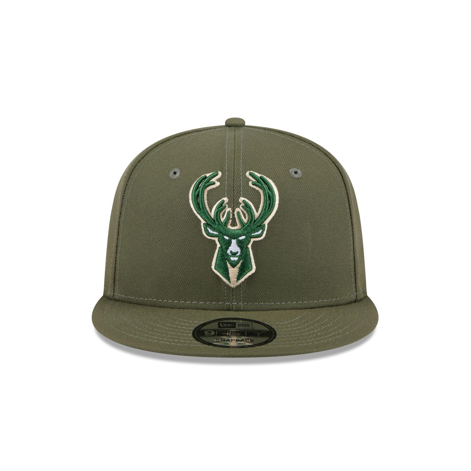 Milwaukee Bucks Olive 9FIFTY Snapback Hat Male Product Image