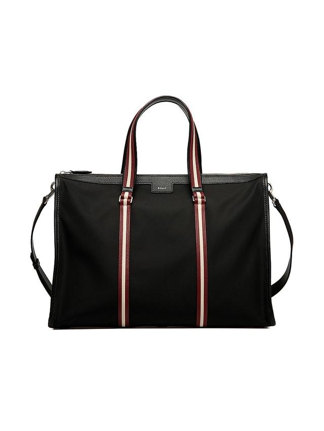 Mens Code Leather-Trimmed Nylon Tote Bag Product Image