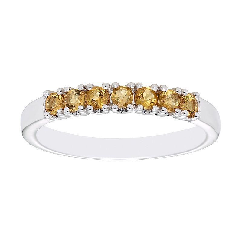 Boston Bay Diamonds Sterling Silver Citrine Stack Ring, Womens Product Image