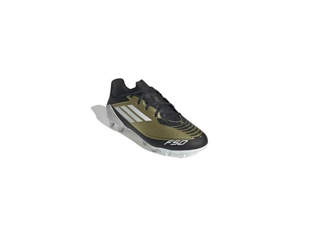 adidas F50 Club Messi Football Boots Flexible Ground (Gold Metallic/White Men's Soccer Shoes Product Image