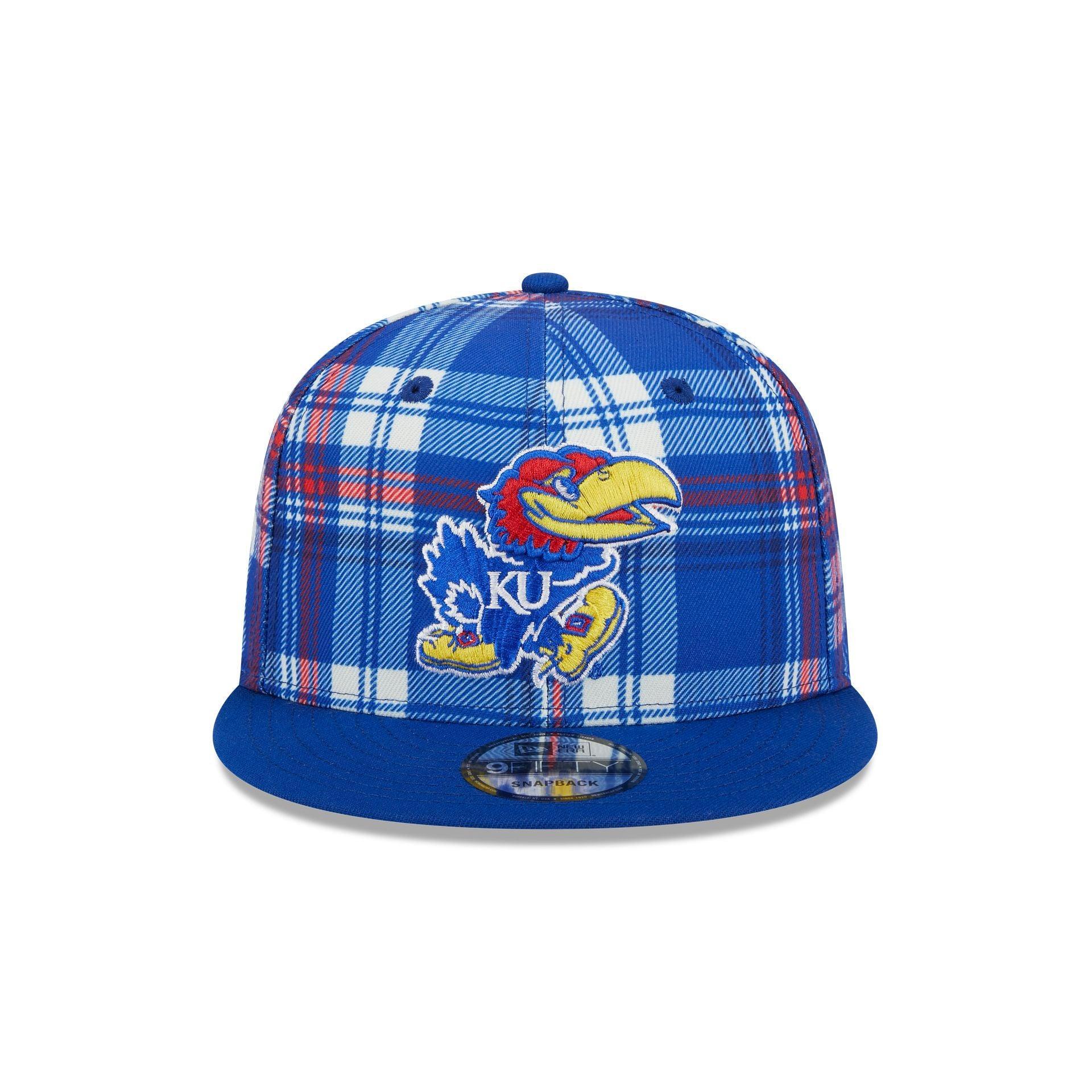 Kansas Jayhawks Plaid 9FIFTY Snapback Hat Male Product Image