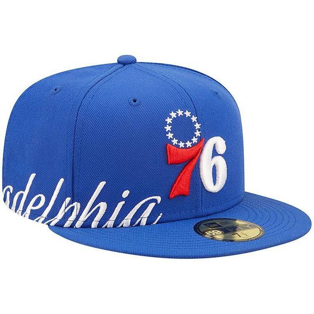 Mens New Era Royal Philadelphia 76ers Side Split 59FIFTY Fitted Hat Product Image