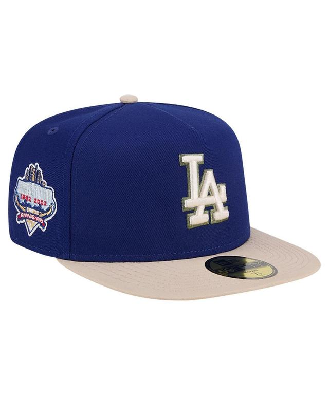 Mens New Era Royal Los Angeles Dodgers Canvas A-Frame 59FIFTY Fitted Hat Product Image