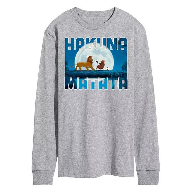 Disneys The Lion King Mens Hakuna Matata Long Sleeve Graphic Tee Product Image