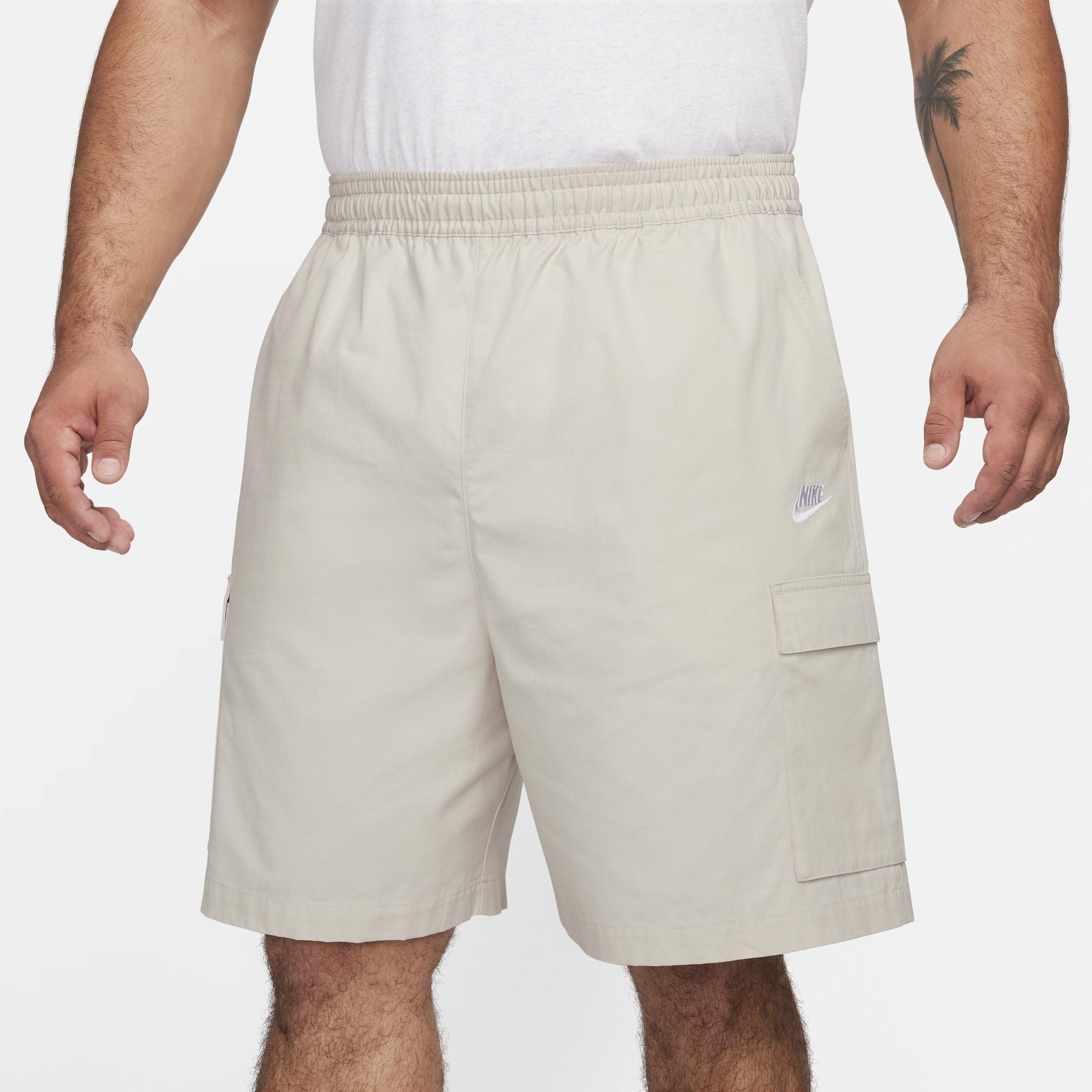 Nike Mens Nike Club Cargo Shorts - Mens White/Brown/White Product Image