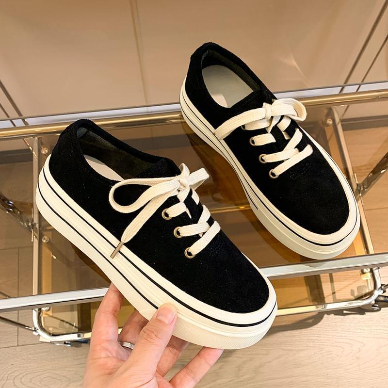 Canvas Platform Sneakers Product Image