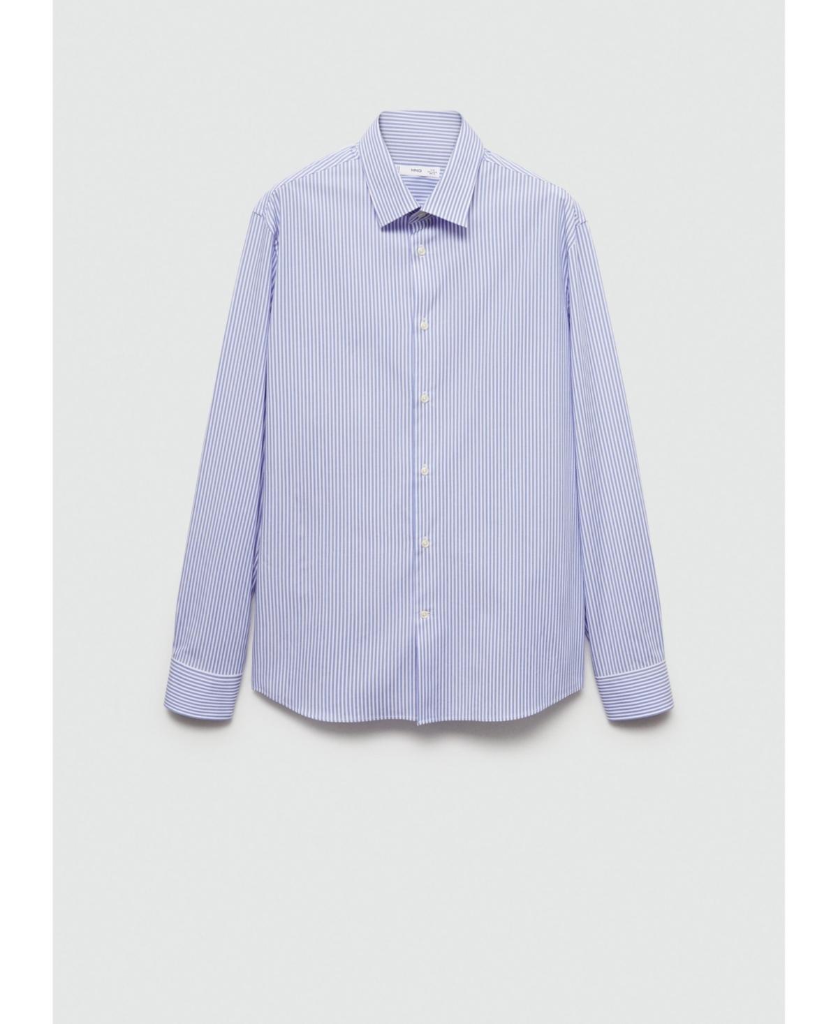 Mango Mens Fine-Striped Cotton Shirt Product Image