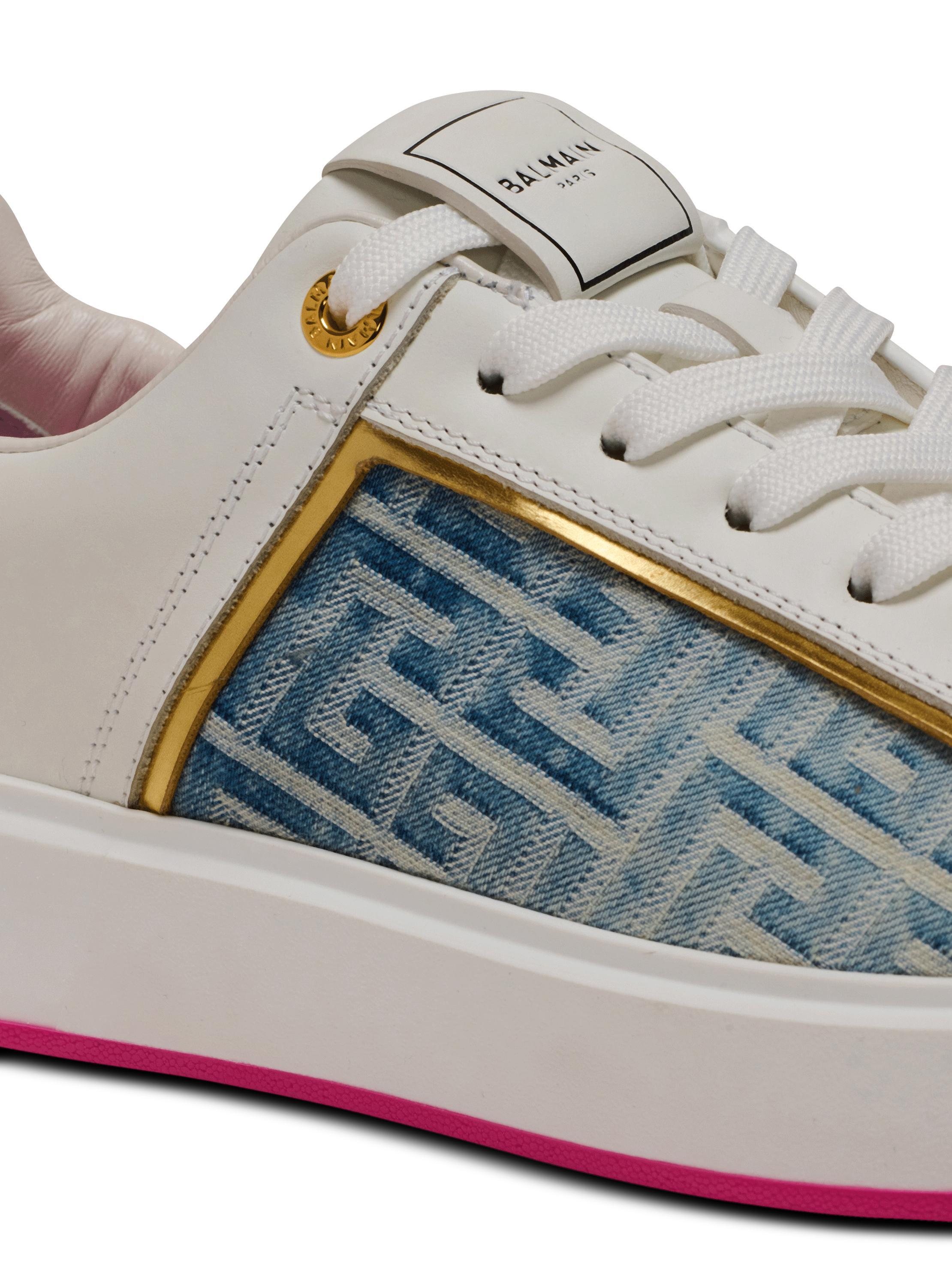 B-Court sneakers in leather and denim Product Image