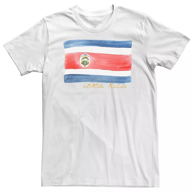 Big & Tall HHM Costa Rica Flag Watercolor Tee, Mens Product Image