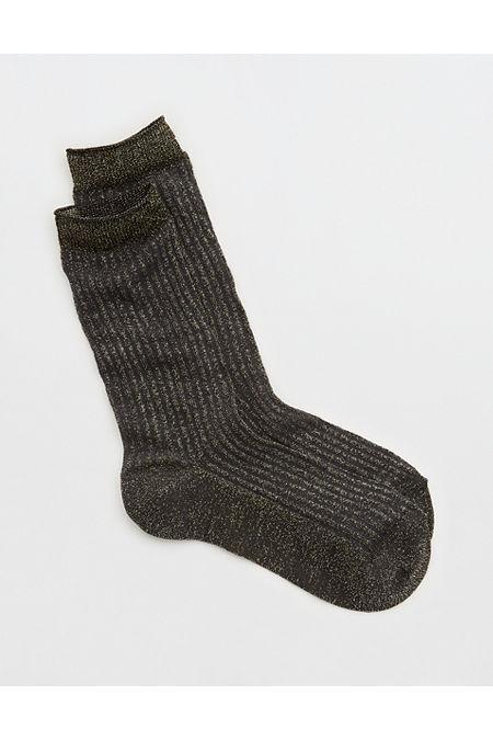 Aerie Sheer Metallic Crew Socks Women's Product Image