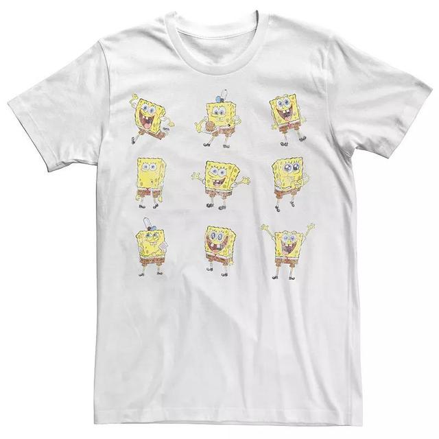 Big & Tall SpongeBob SquarePants Poses Grid Tee, Mens Product Image