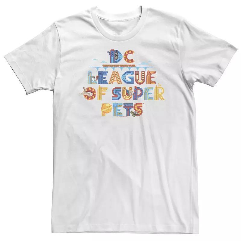 Big & Tall DC Comics Super Pets Letters Designs Tee, Mens Product Image