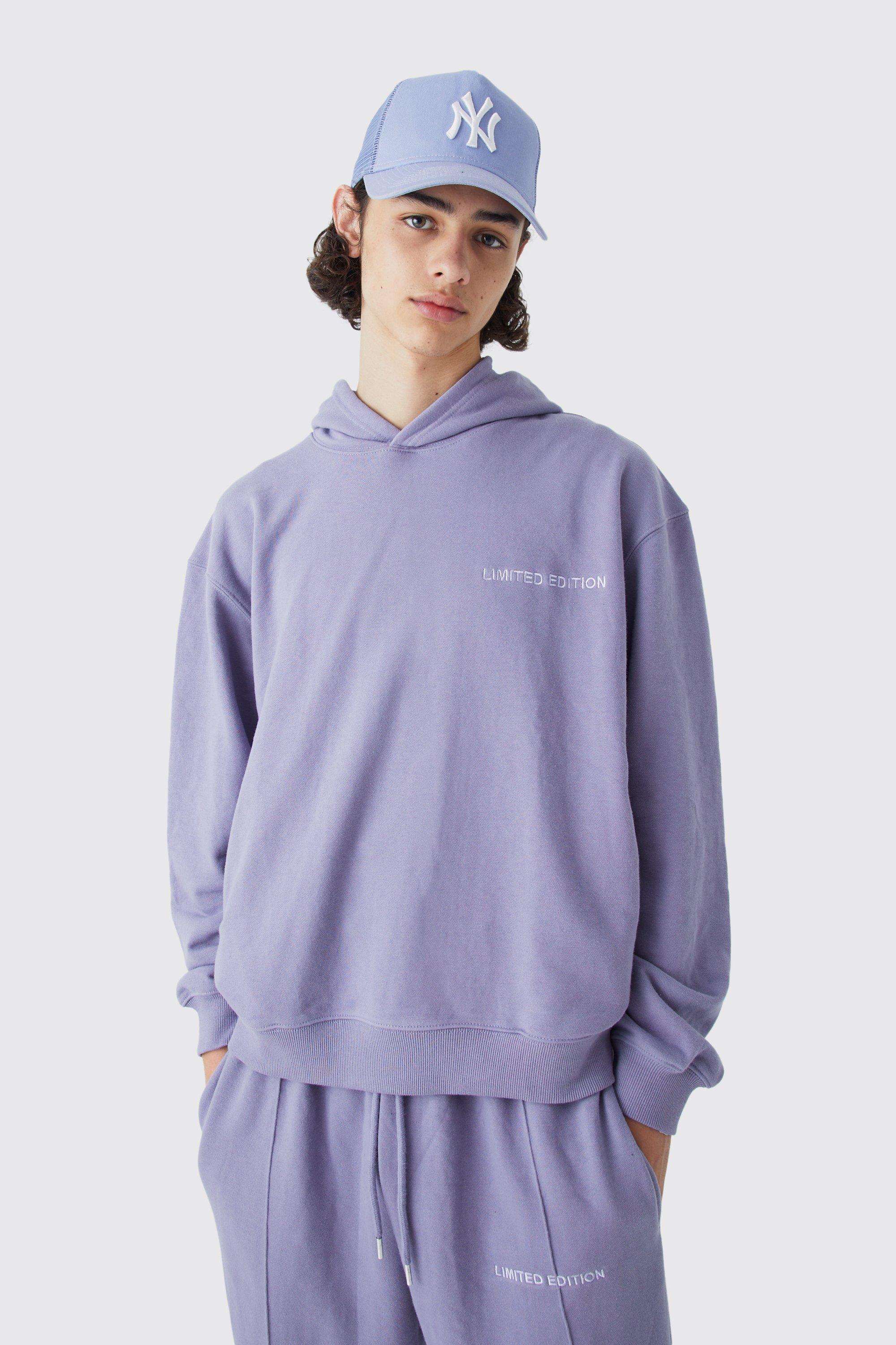 Oversized Boxy Loopback Hoodie | boohooMAN USA Product Image