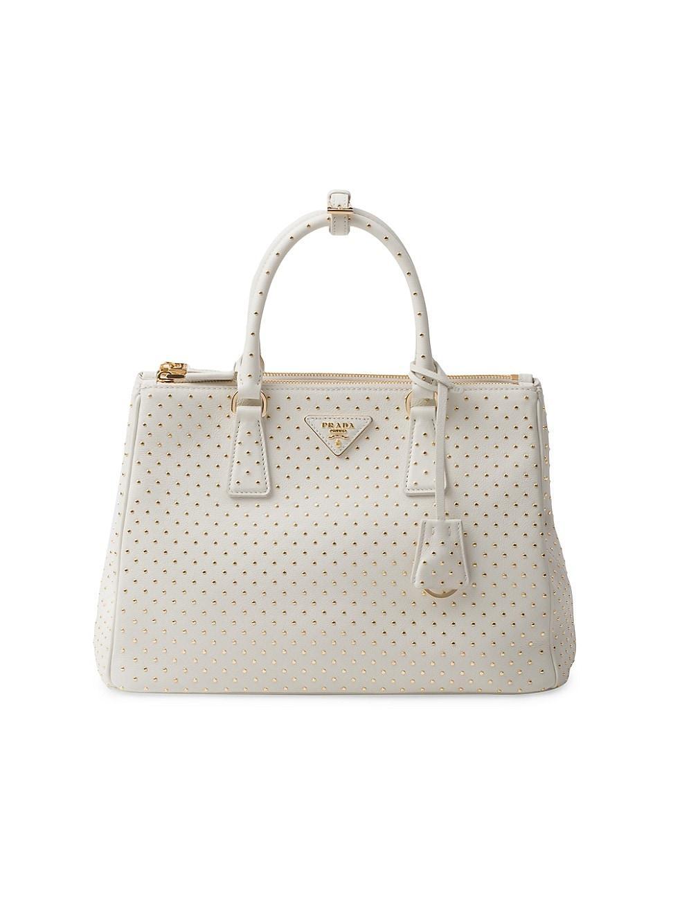 Womens Large Galleria Studded Leather Bag Product Image