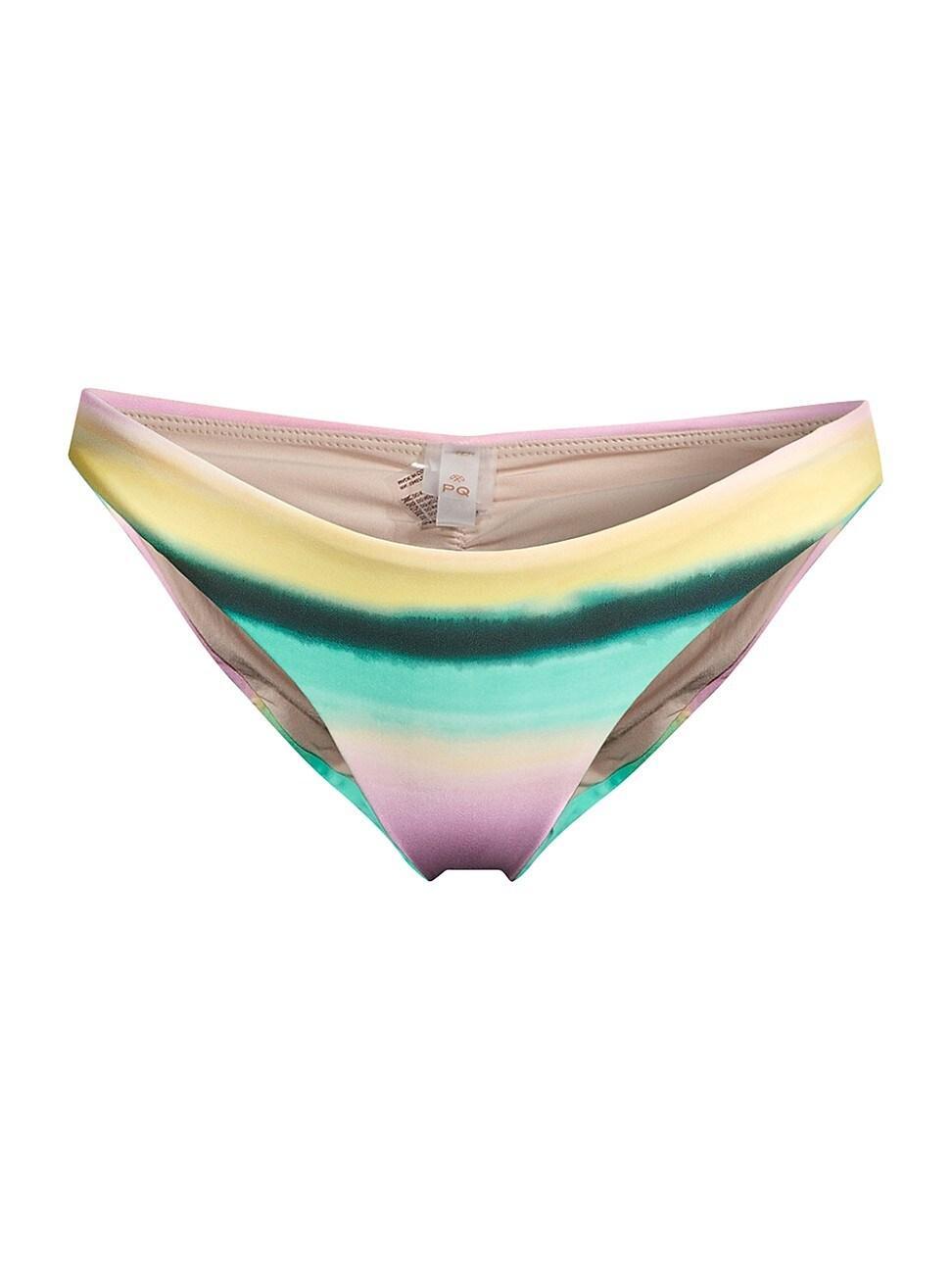 Womens Ruched Stripe Bikini Bottom Product Image