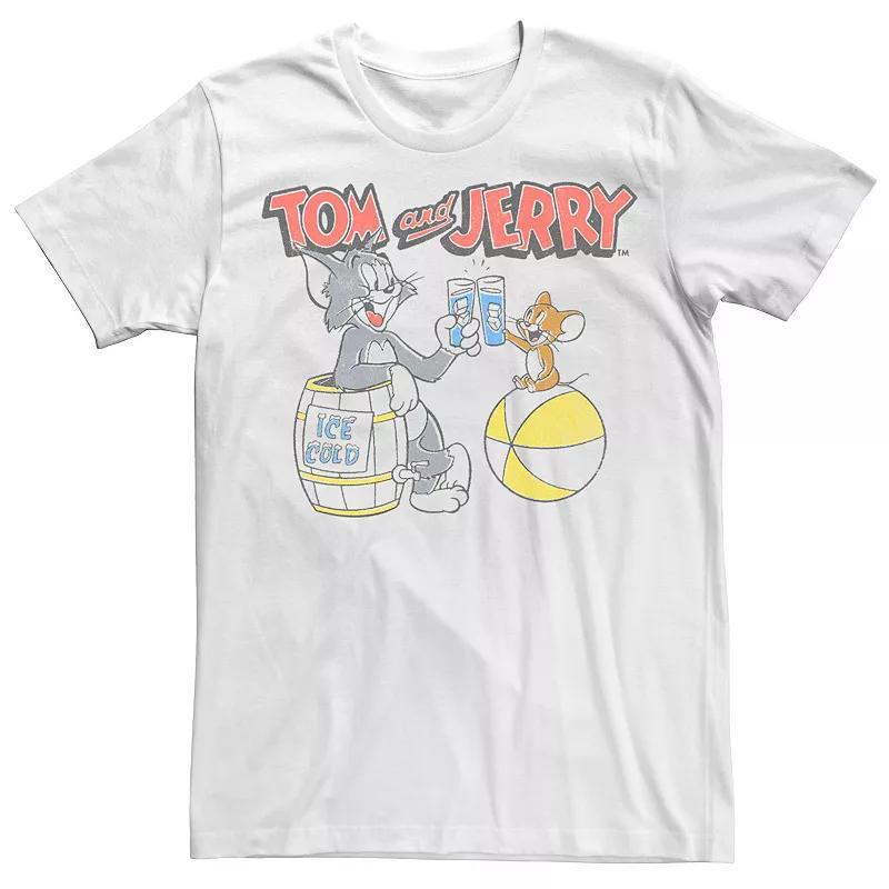 Big & Tall Tom And Jerry Happy For Cold Drinks Graphic Tee, Mens Product Image