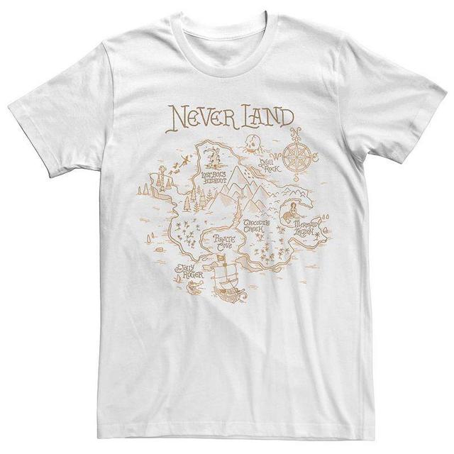 Mens Disney Peter Pan Neverland Map Graphic Tee Product Image