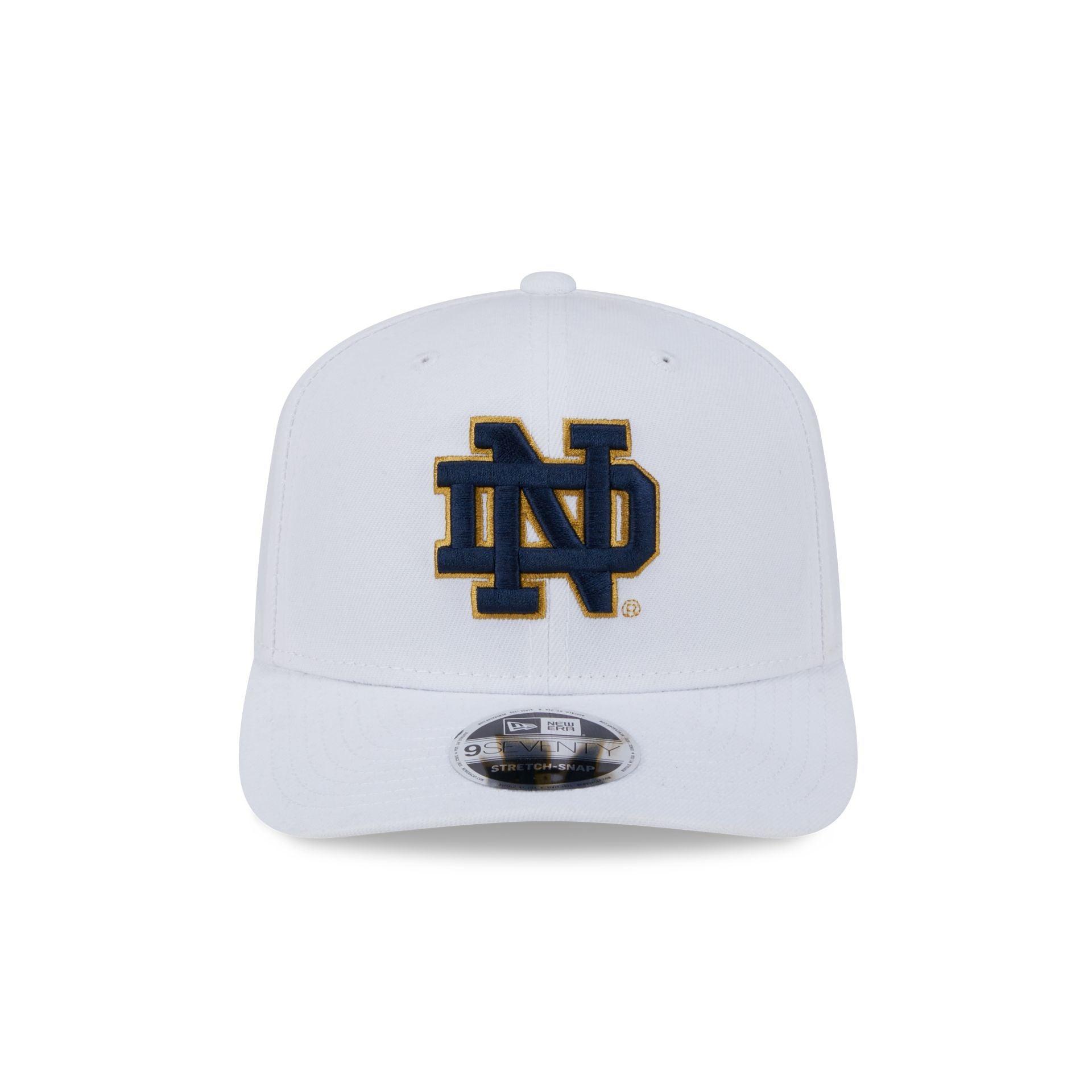 Notre Dame Fighting Irish White 9SEVENTY Stretch-Snap Hat Male Product Image