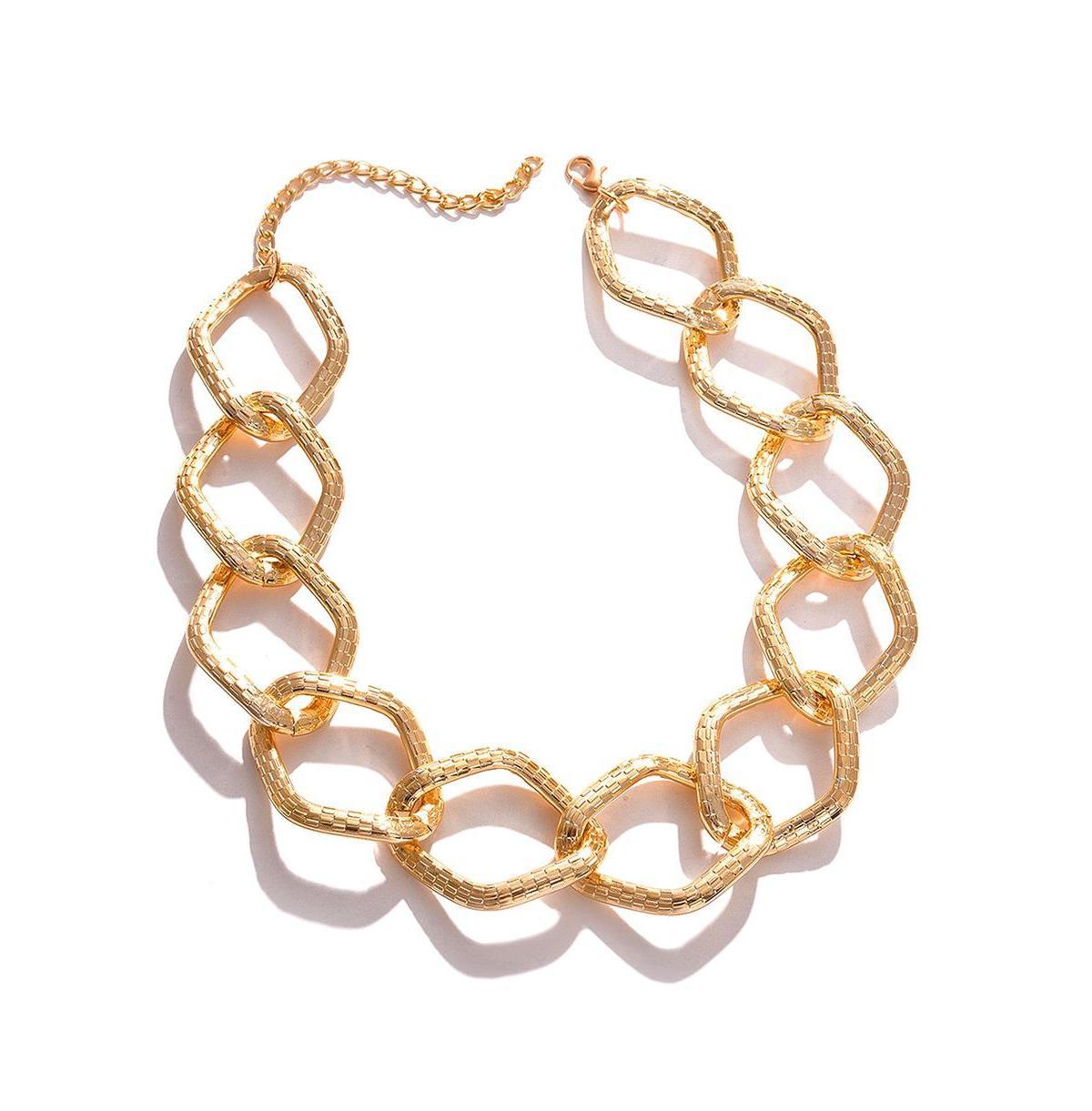 Sohi Womens Gold Metallic Chain-link Necklace Product Image