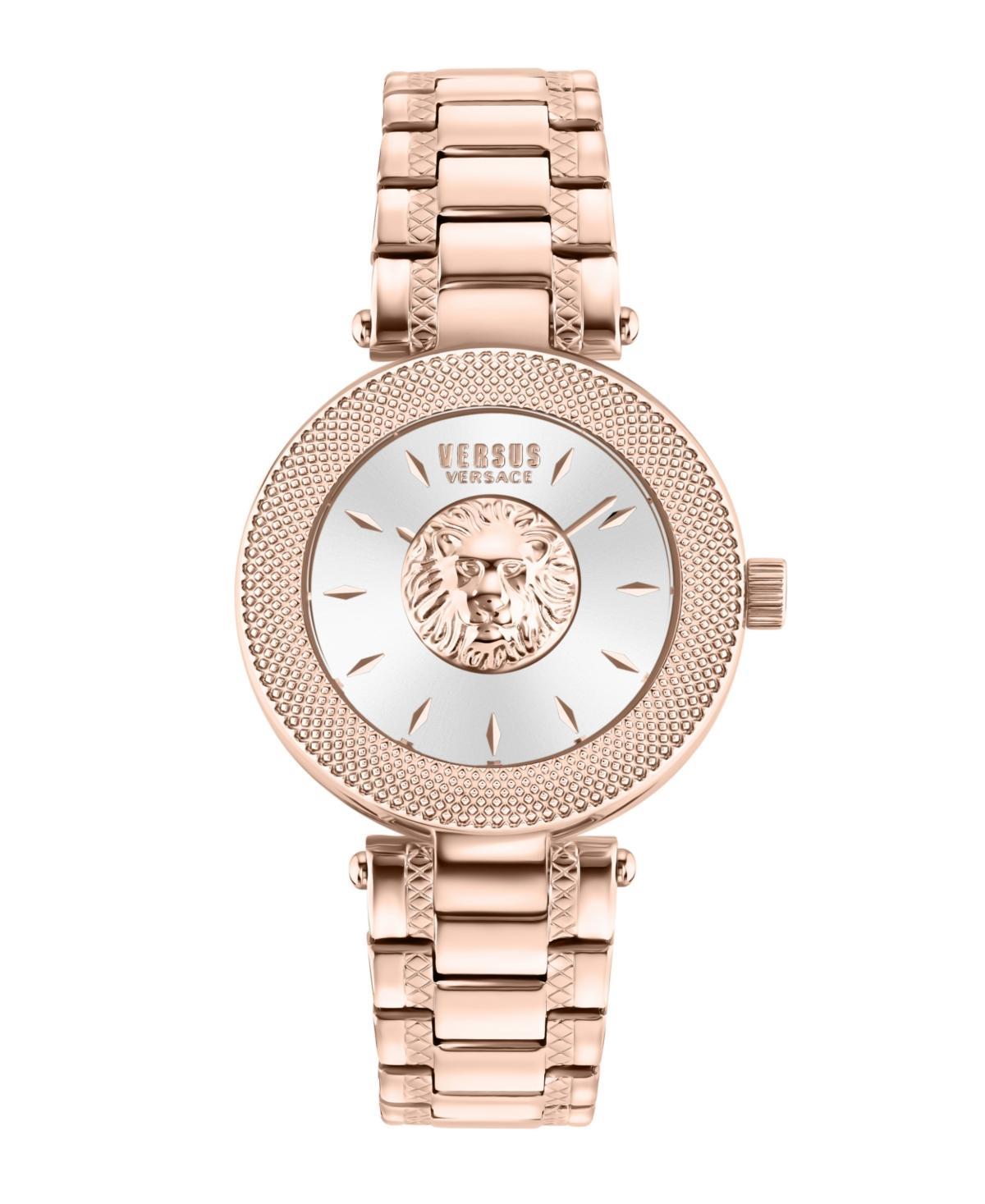 Versus Versace Womens Brick Lane Lion Ip Rose Gold Stainless Steel Watch 36MM Product Image