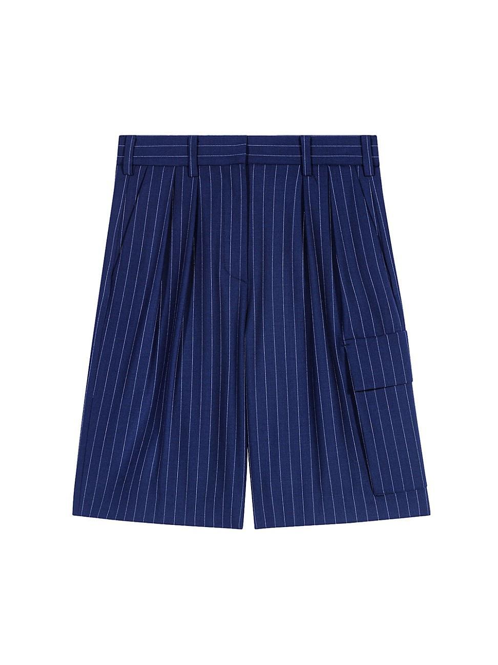 Womens Striped Bermuda Shorts product image