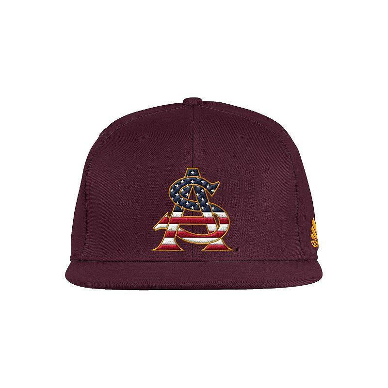 Mens adidas Maroon Arizona State Sun Devils Patriotic On-Field Baseball Fitted Hat Product Image