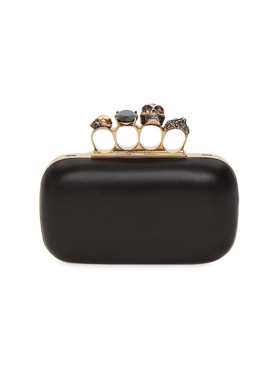 Alexander McQueen Skull Leather Knuckle Clutch Product Image