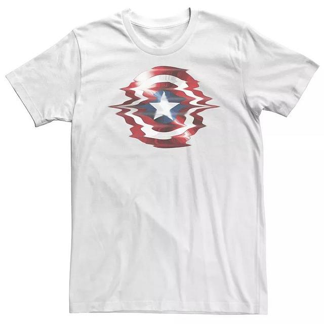 Big & Tall Marvel Captain America Shield Glitch Tee, Mens Product Image