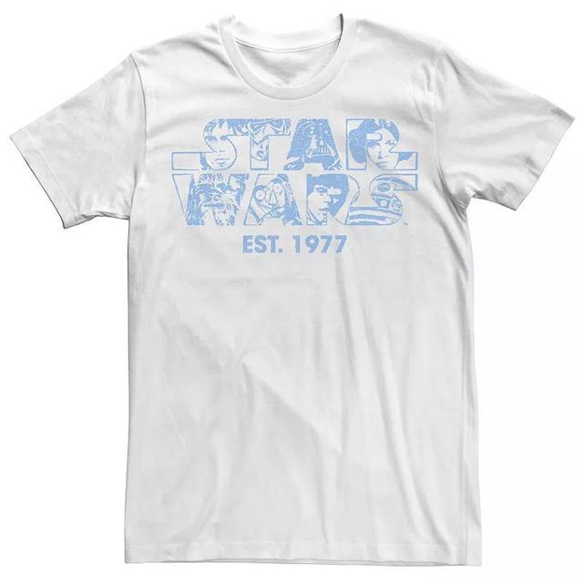 Mens Star Wars Logo Faces Group Shot Tee Product Image