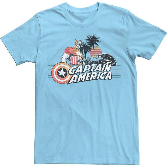 Mens Marvel Tropical Captian America Comic Tee Product Image