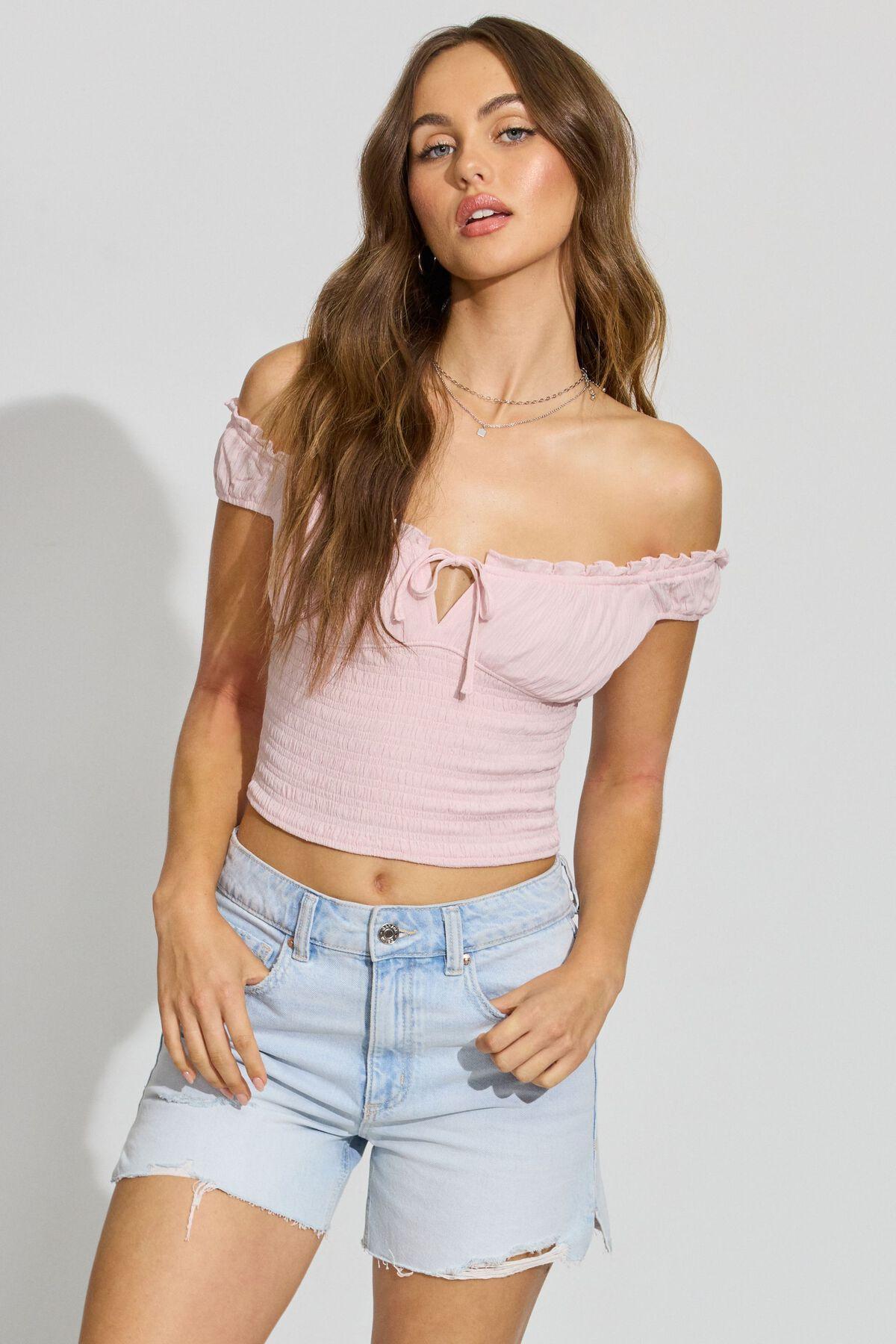 Off Shoulder Short Sleeve Top Product Image