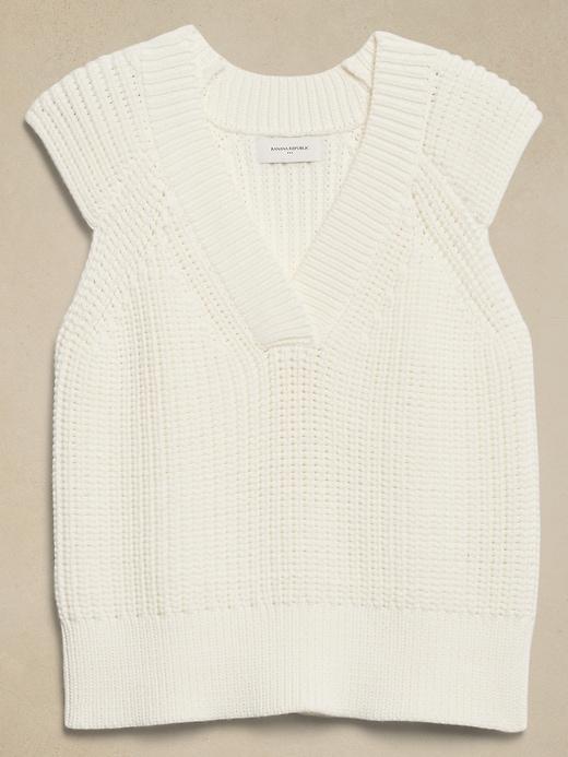 Textured Cross-Vee Sweater Product Image